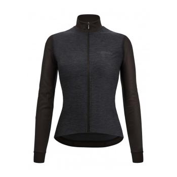 
                 SANTINI Tricou de cilism pentru iarnă cu mânecă lungă - COLORE PURO LADY - negru  
            