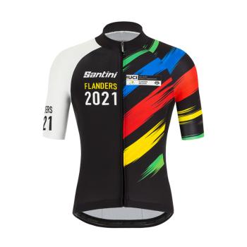 Santini UCI WC FLANDERS 2021 tricou - black/print 