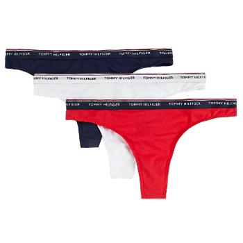Tommy Hilfiger 3 PACK - tanga pentru femei UW0UW00048-012 Tango Red/White/Navy Blazer XS