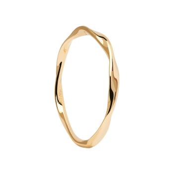 PDPAOLA Inel minimalist placat cu aur SPIRAL Gold AN01-804 56 mm