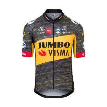 
                 AGU Tricou de ciclism cu mânecă scurtă - JUMBO-VISMA 2021 TDF - galben/negru  
            