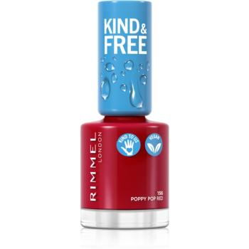 Rimmel Kind & Free lac de unghii culoare 156 Poppy Pop Red 8 ml