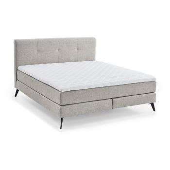 Pat boxspring gri deschis 160x200 cm ANCONA – Meise Möbel