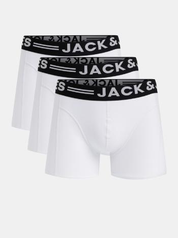 Jack & Jones Sense Boxeri, 3 bucăți Alb