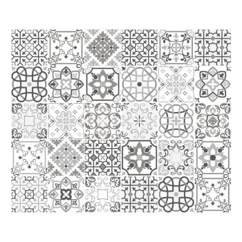 Set 30 autocolante Ambiance Cement Tiles Shade of Gray Bari, 10 x 10 cm