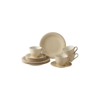 Set veselă din porțelan 12 piese Villeroy & Boch Like Color Loop, bej