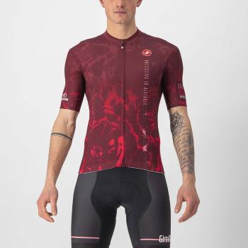 
                 CASTELLI Tricou de ciclism cu mânecă scurtă - GIRO D&#039;ITALIA 2022 - bordo  
            