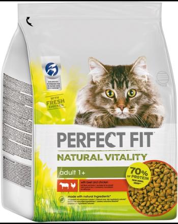 PERFECT FIT Natural Vitality Hrana uscata pentru pisici adulte, cu pui si vita 2,4 kg