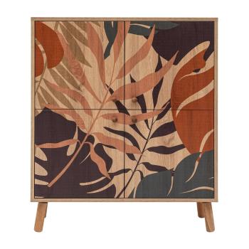 Dulap în culoare naturală cu aspect de lemn de stejar 95x111 cm Multilux – Kalune Design