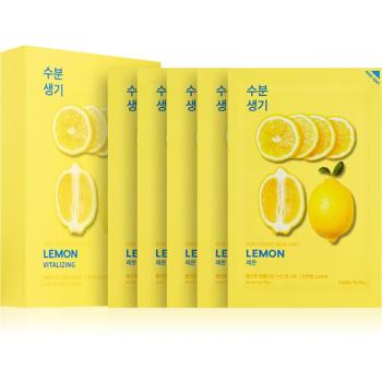 Holika Holika Pure Essence Lemon masca de celule cu efect balsamic si revigorant cu vitamina C 5x20 ml