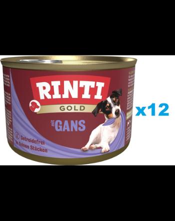 RINTI Gold Goose Mini 12x185 g cu gasca, pentru caini mici