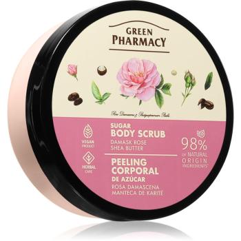 Green Pharmacy Body Care Damask Rose & Shea Butter exfoliant de corp cu zahăr 200 ml