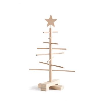 Brad din lemn pentru Crăciun Nature Home Xmas Decorative Tree, înălțime 45 cm