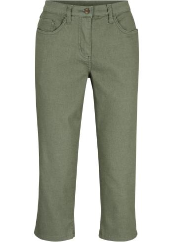 Pantaloni superstretch 3/4 cu talie confortabilă