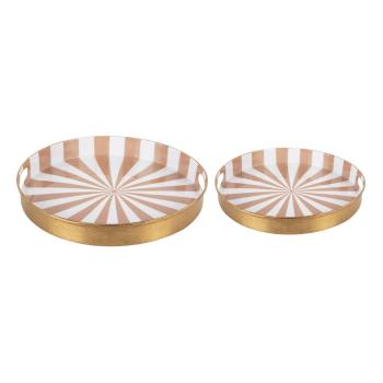 Tăvi decorative 2 buc. din metal ø 31 cm Candy Swirl – PT LIVING