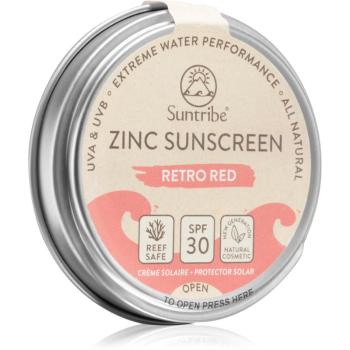 Suntribe Zinc Sunscreen crema de fata cu minerale pentru protectie plaja SPF 30 Retro Red 45 g