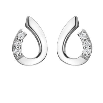 Hot Diamonds Cercei eleganți din argint cu diamante Much Loved DE729