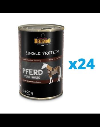 BELCANDO Single Protein Konina hrana umeda pentru caini, cu carne de cal 24x400g