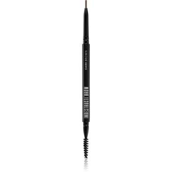 BPerfect IndestructiBrow Pencil creion de sprancene de lunga durata cu pensula culoare Dark Brown 10 g