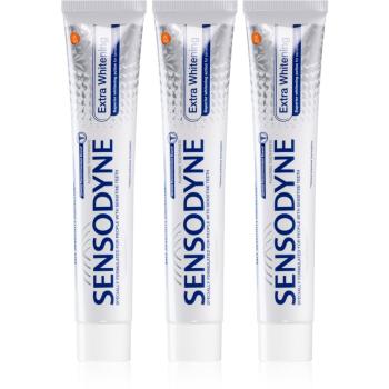 Sensodyne Extra Whitening pasta de dinti albitoare cu Fluor pentru dinti sensibili 3x75 ml