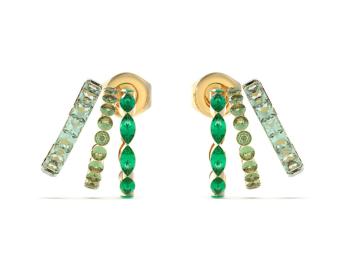 Guess Cercei pentru femei placați cu aur Crazy Earrings JUBE03307JWYGGNT/U