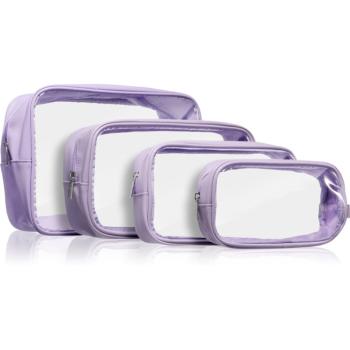 Notino Travel Collection Clear Organizer Set Set de călătorii Purple 4 buc