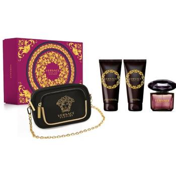 Versace Crystal Noir - EDT 90 ml + loțiune de corp 100 ml + gel de duș 100 ml + pungă cosmetică