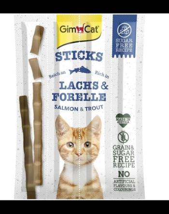 GIMCAT Sticks Salmon&amp;Trout 10 buc. Batoane pentru pisica, cu somon si pastrav