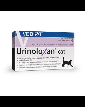 VEBIOT Urinoloxan Cat 30 tab. supliment pentru pisici cu afectiuni ale tractului urinar