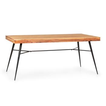 Besoa Vantor, masă de luat masa, lemn de salcâm, schelet din fier, 175 x 78 x 80 cm, lemn