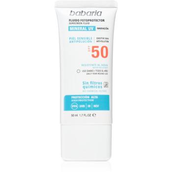 Babaria Sun Face fluid protector fără filtre chimice facial SPF 50 50 ml