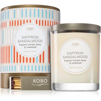 KOBO Natural Math Saffron Sandalwood lumânare parfumată 312 g