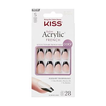 KISS Unghii adezive Salon Acrylic French Color - Flame 28 buc