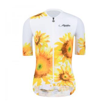 
                 MONTON Tricou de ciclism cu mânecă scurtă - SUNFLOWER LADY - galben/alb  
            