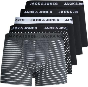 Jack&Jones 5 PACK - boxeri pentru bărbați JACBIRGER 12208831 Dark Grey Melange S