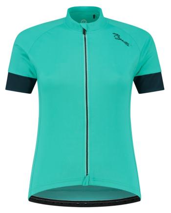Ciclism feminin jersey Rogelli MODESTA cu mâneci scurte turcoaz-negru ROG351510