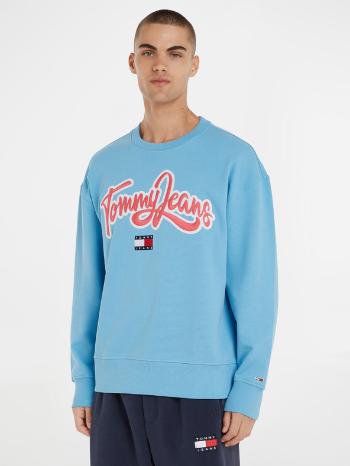 Tommy Jeans College Pop Text Crew Hanorac Albastru