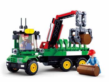 Set de construcție Sluban Town Ferma M38-B0778 - Tractor cu remorcă pentru bușteni