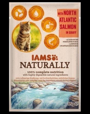 IAMS Naturally Adult Cat cu Somon din Atlanticul de Nord în Sos 85 g