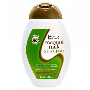 Beauty Formulas Șampon cu lapte de cocos pentru păr uscat și dens (Coconut Milk Shampoo) 250 ml