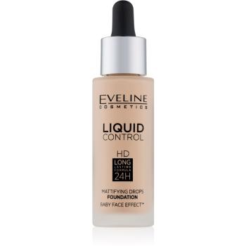 Eveline Cosmetics Liquid Control fond de ten lichid  pipeta culoare 04 Warm Beige 32 ml