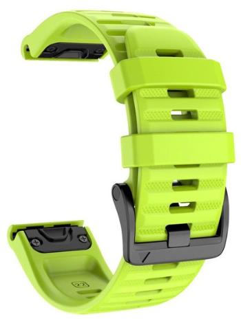 4wrist Curea de silicon pentru Garmin Fenix 7X/Fenix 6X/Fenix 5X Plus/Fenix 3 - 26 mm - Green