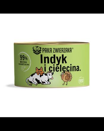 PAKA ZWIERZAKA Hrana umeda pisica 200 g curcan si vitel