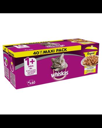 WHISKAS Adult Carne de Pasăre în Aspic 40 x 85 g