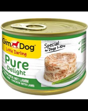 GIMDOG Pure Delight Chicken&amp;Lamb 150 g hrana caini pui si miel, pentru rasa mica