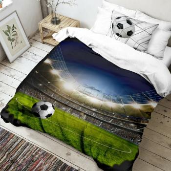Lenjerie de pat din bumbac Fotbal3D, 140 x 200 cm, 70 x 90 cm