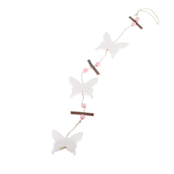 Decorațiune suspendată din lemn Dakls Butterflies, înălțime 80 cm