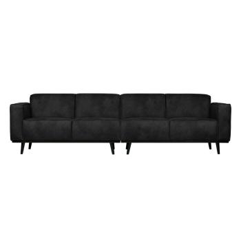 Canapea din piele artificială BePureHome Statement, 280 cm, negru