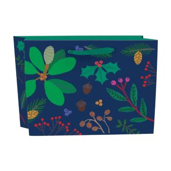 Pungă de cadouri 35x14,5 cm  cu model de Crăciun Holly Berry – Roger la Borde