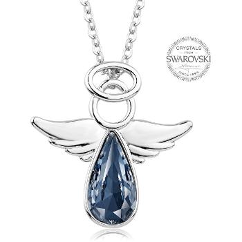 Levien Colier cu cristale albastru-gri Angel Rafael